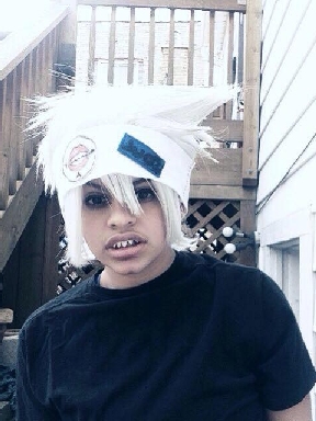 Mya in 2016, testing the wig she styled for Soul Evans from Soul Eater
